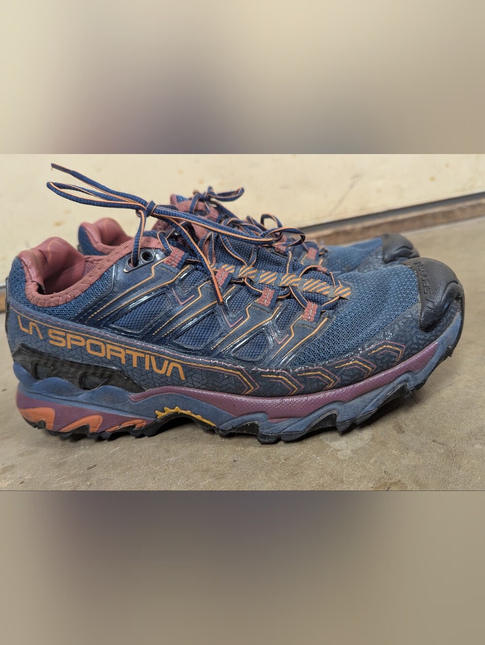 La Sportiva Navy and Rust Women's Trail Running Shoes - Ultra Raptor II